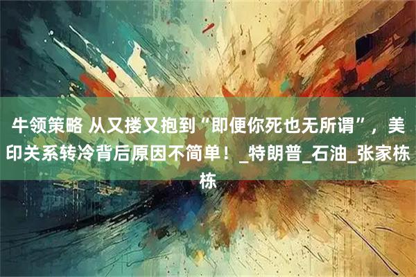 牛领策略 从又搂又抱到“即便你死也无所谓”，美印关系转冷背后原因不简单！_特朗普_石油_张家栋